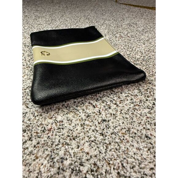 C. Wonder Women's Black Striped Clutch Purse with Gold Zipper - Picture 4 of 8